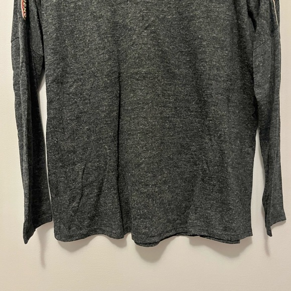 🍭 3/$30 Anthropologie knit top with colorful beaded embroidered accents - Picture 7 of 14